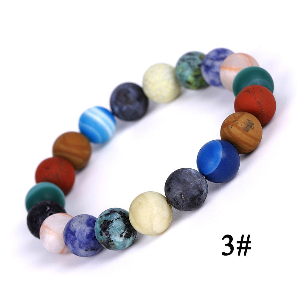 Wholesale Eight Planets Natural Stone Beads Bracelet